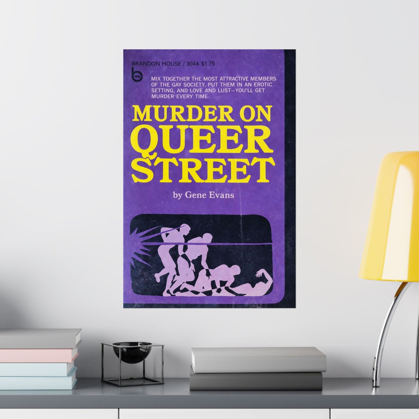 Murder on Queer Street (60's Gay Pulp Novel Art Poster)
