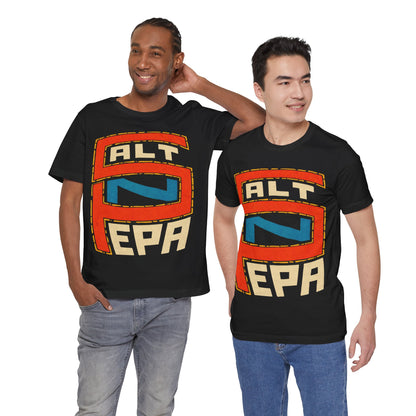 Salt-N-Pepa (Replica Promo T-Shirt/Late ’80s Early ’90s Hip Hop/Oversized Logo with Vintage Print Effect)