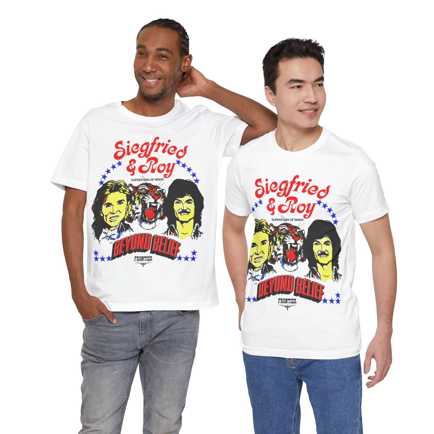 Siegfried & Roy (Replica Early 80's Souvenir Shirt/Beyond Belief/Frontier in Las Vegas)