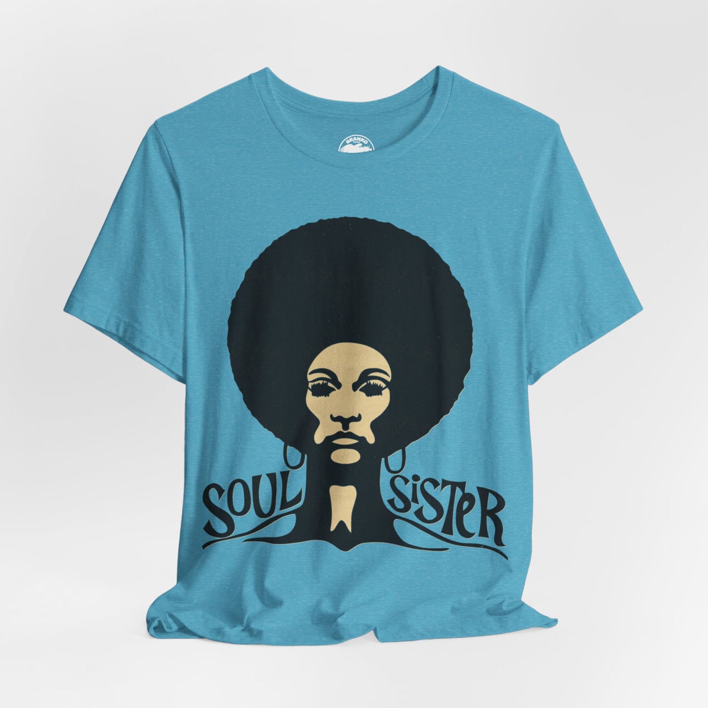 Soul Sister (Graphic from 70's Blacklight Poster/Vintage Print Effect/Black Pride Shirt)