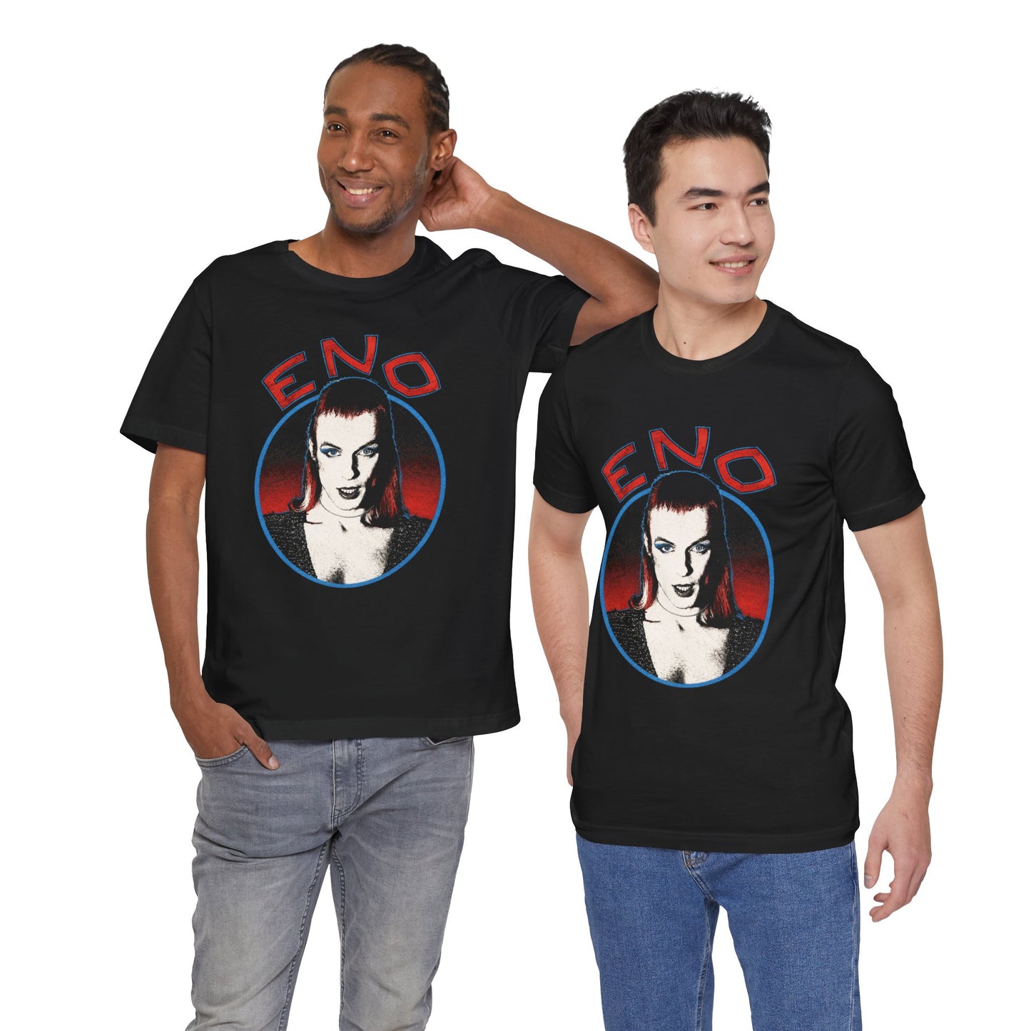 Eno (Early 70's Style Graphic Tee/Here Come the Warm Jets/Brian Eno shirt)