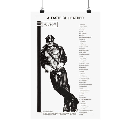 A Taste of Leather (San Francisco Leather & Sex Shop Poster/1978-1984)