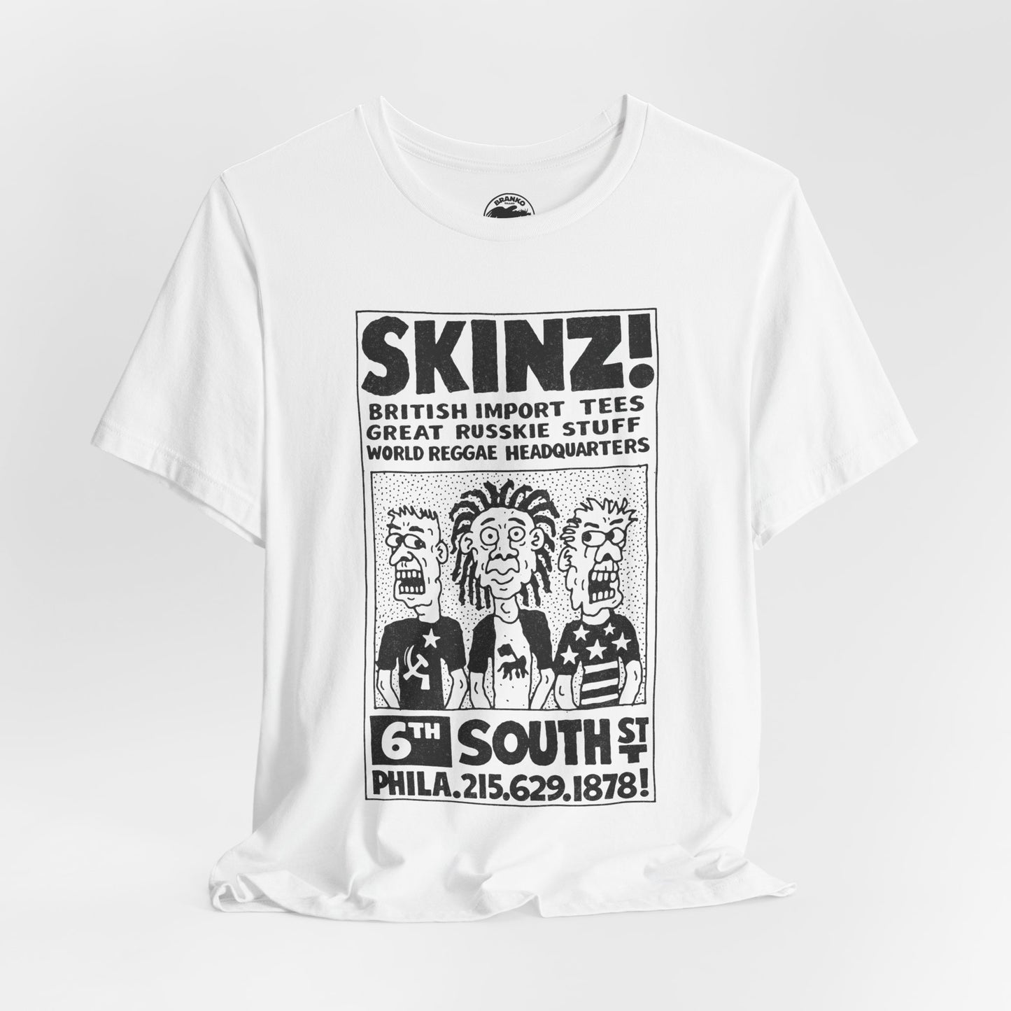SKINZ! (South Street Philadelphia Counter Culture Shop/Replica Promo Shirt/Skinz South Street)