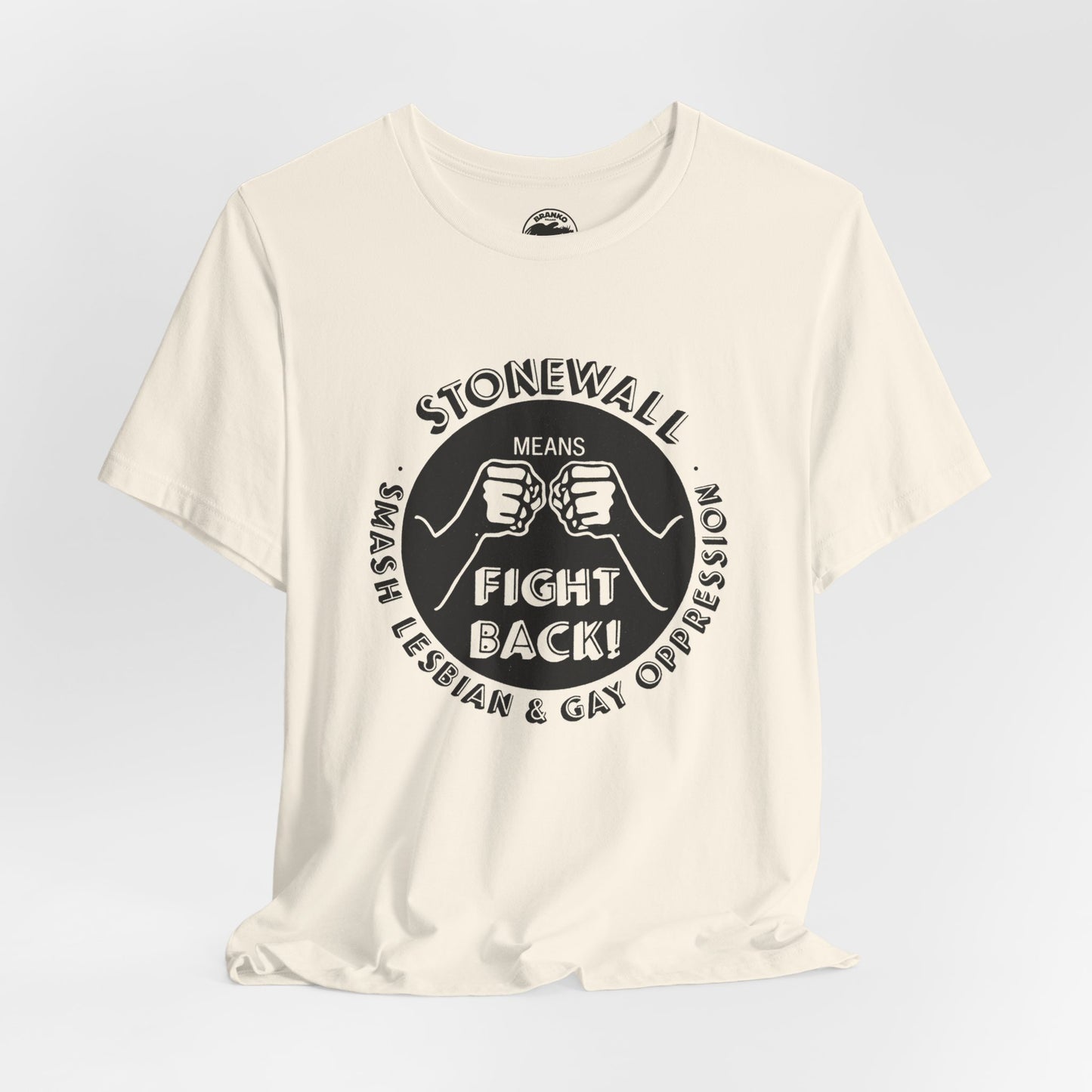 Stonewall Means Fight Back!  (Replica Gay & Lesbian Rights Protest Tee/YAWF)