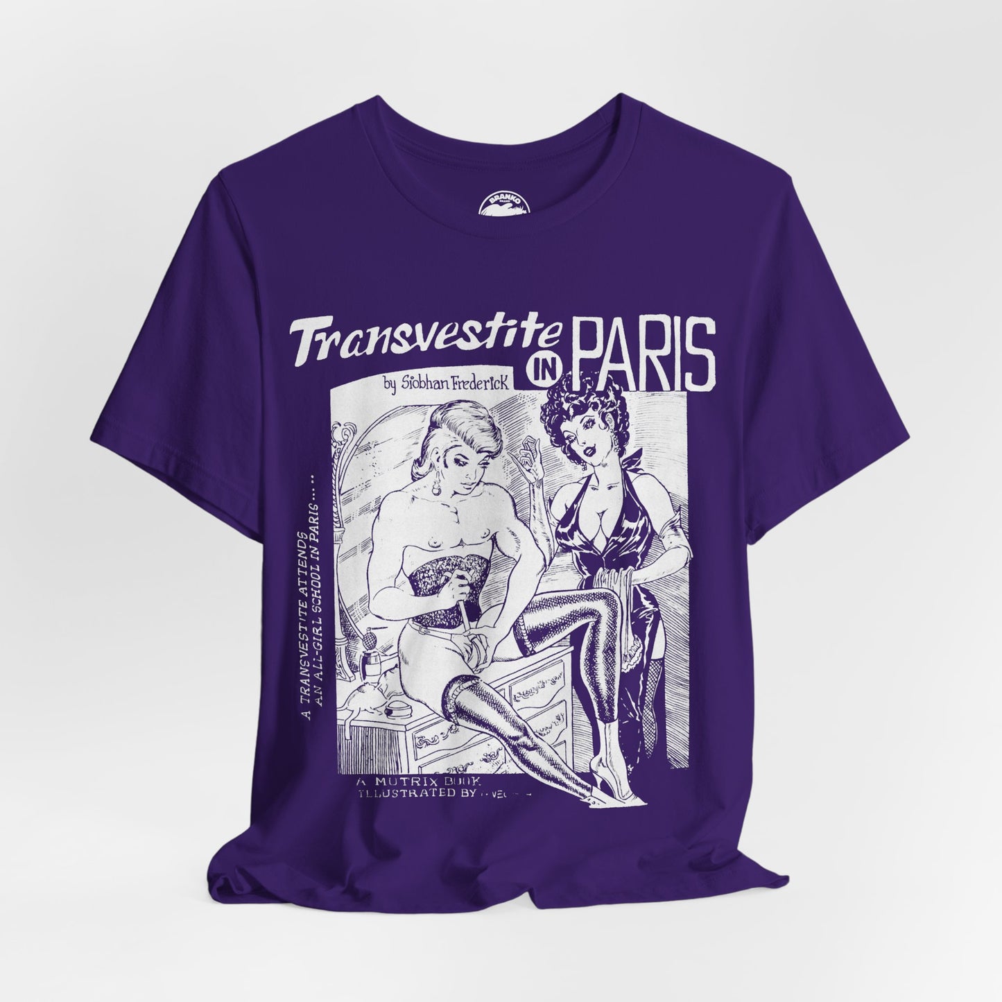 Transvestite in Paris (60's Gay Pulp Cover Artwork by Gene Bilbrew)