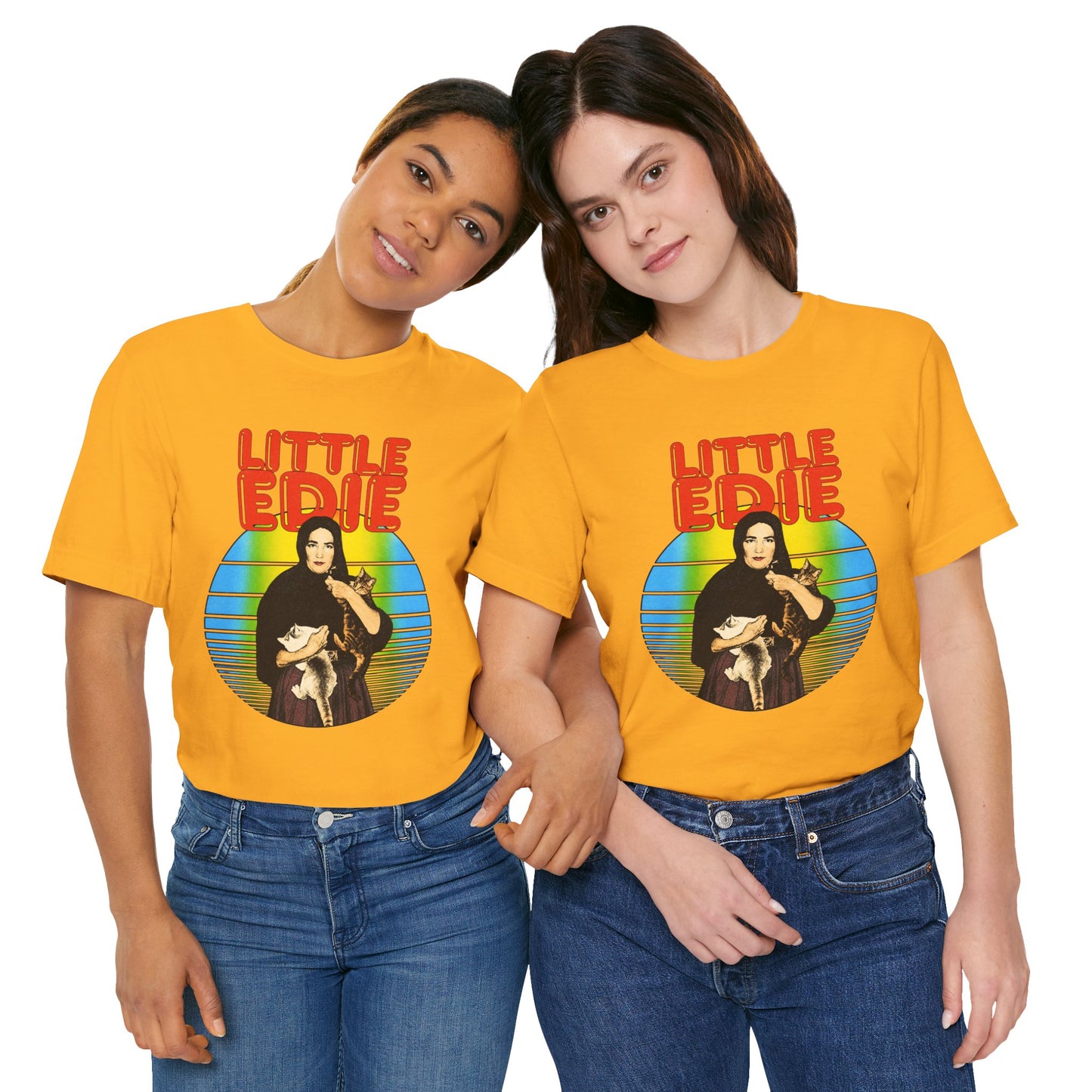 Little Edie (70's Iron On Style Graphic with Vintage Print Effect/Grey Gardens Shirt/Edith Bouvier Beale)