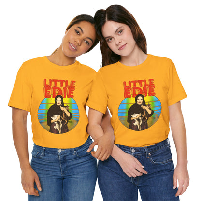 Little Edie (70's Iron On Style Graphic with Vintage Print Effect/Grey Gardens Shirt/Edith Bouvier Beale)