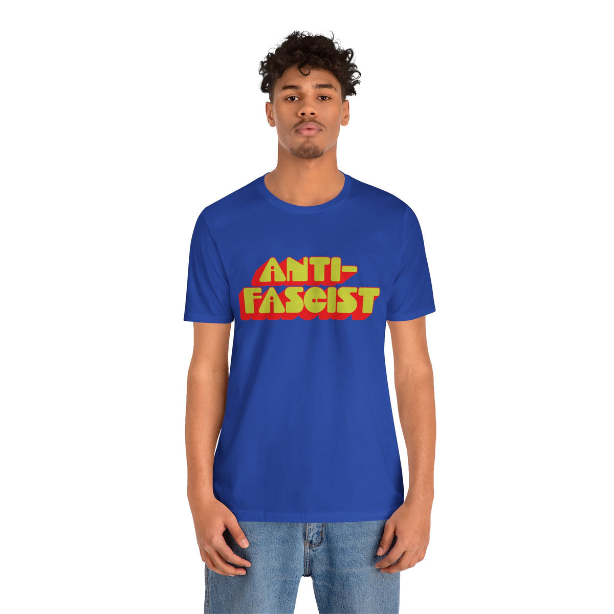 Anti-Fascist (70's Font with Vintage Print Effect)