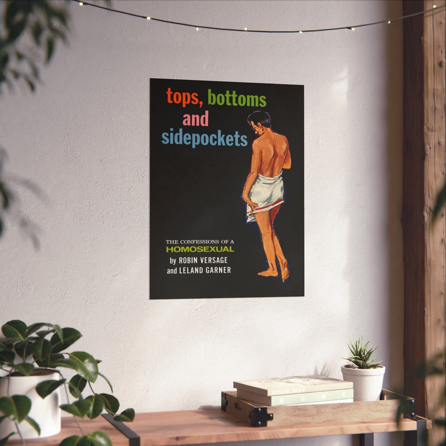 Tops, Bottoms and Sidepockets (60's Gay Pulp Novel Cover Poster)