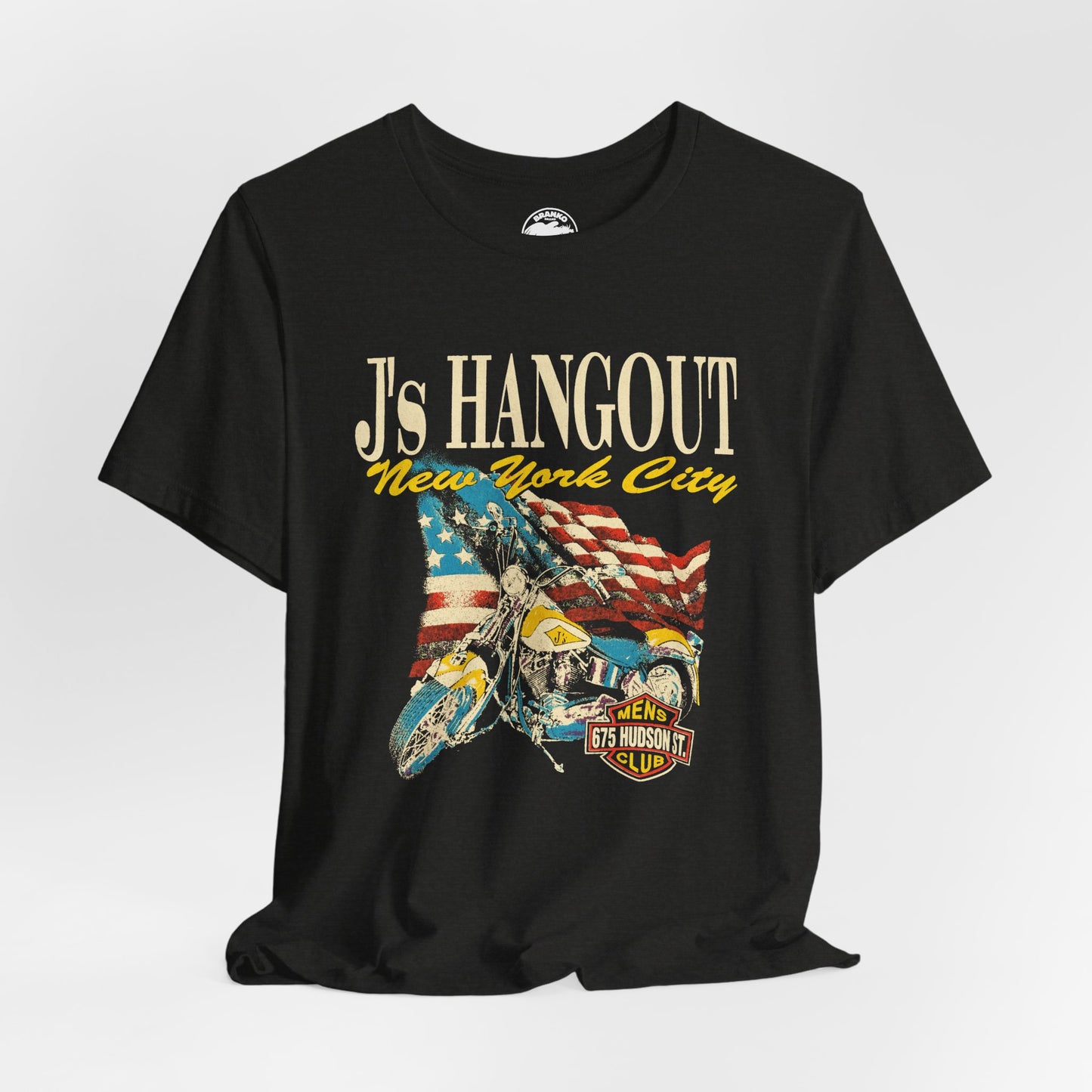 J’s Hangout New York City (NYC Gay Leather Bar/1970s–1980s/Replica Promo Shirt)