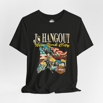 J’s Hangout New York City (NYC Gay Leather Bar/1970s–1980s/Replica Promo Shirt)