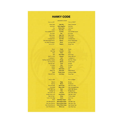 Hanky Code Poster (Branko Brand Gay Hanky Code Poster)