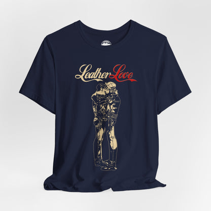 Leather Love (Gay Leathermen Kiss/Vintage Inspired Gay Leather Shirt/Leather Culture)