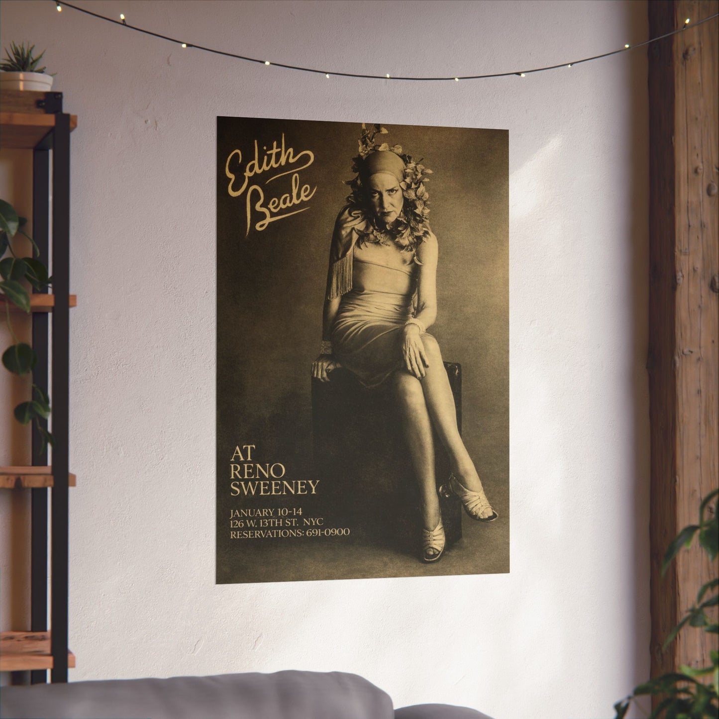 Edith Beale at Reno Sweeney Poster (Restored Reprint from 1978 Appearances)