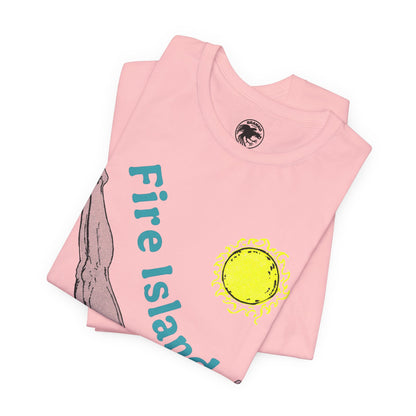 Fire Island (Replica 70's Souvenir T-Shirt with Oversized Graphic/Fire Island, New York Shirt)