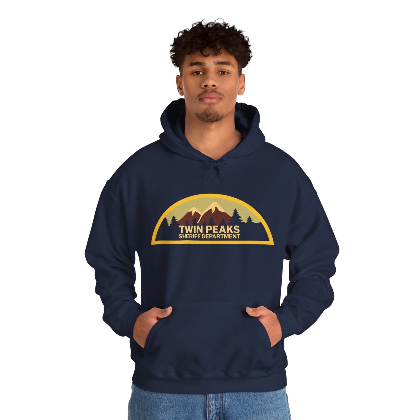 Twin Peaks Sheriff Department Hoodie (Logo with Vintage Print Effect/Twin Peaks Shirt)