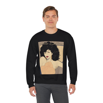 Joan Collins by Patrick Nagel – Sweatshirt (80's Portrait with Vintage Print Effect)