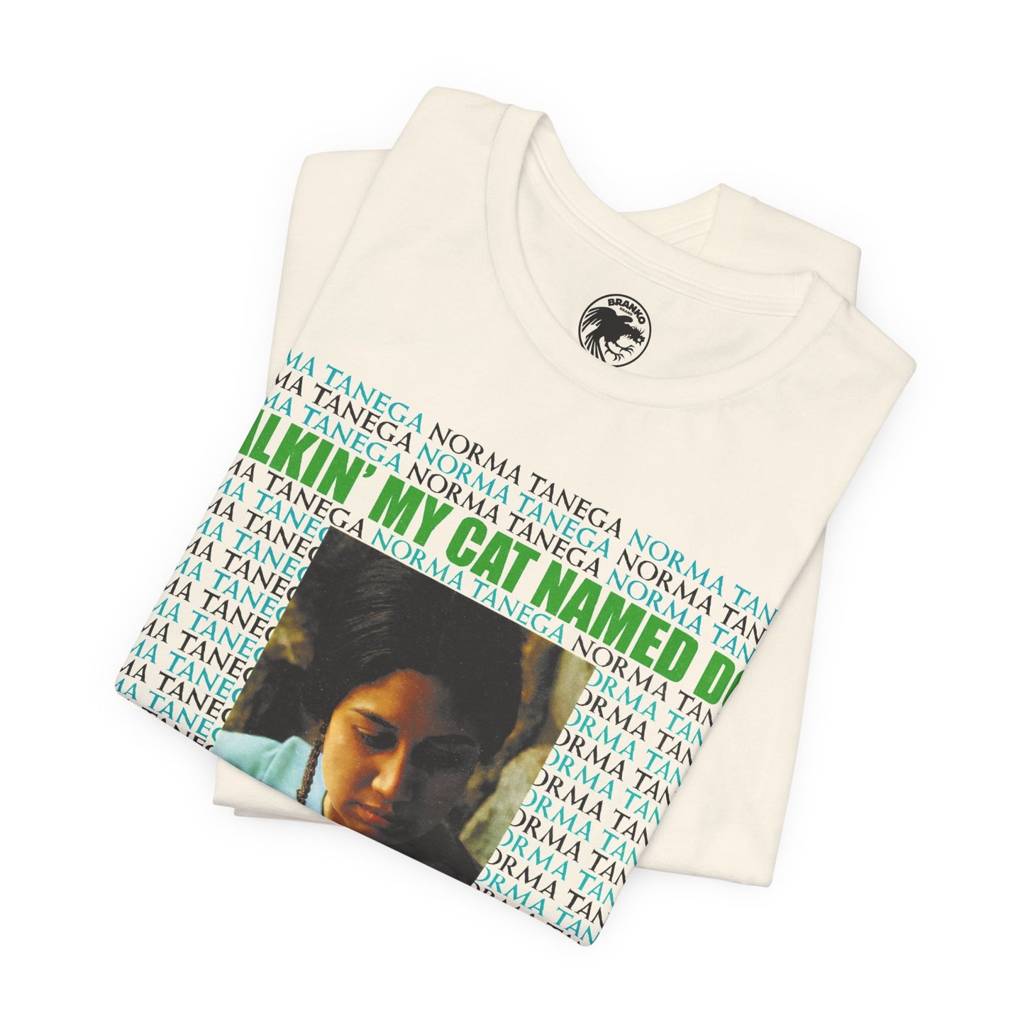 Norma Tanega (Oversized Walkin' My Cat Named Dog Graphic with Vintage Print Effect)