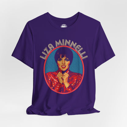 Liza Minnelli (Replica 70's Souvenir Shirt/Pop Art Style with Vintage Print Effect/Liza Minnelli Shirt)