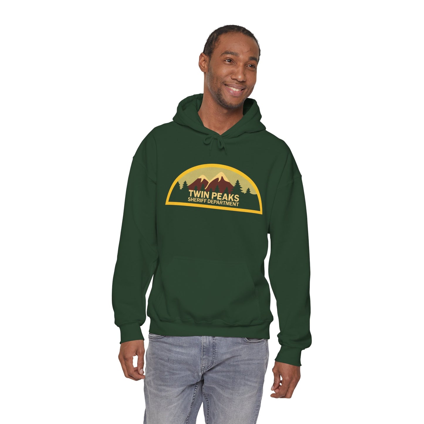 Twin Peaks Sheriff Department Hoodie (Logo with Vintage Print Effect/Twin Peaks Shirt)