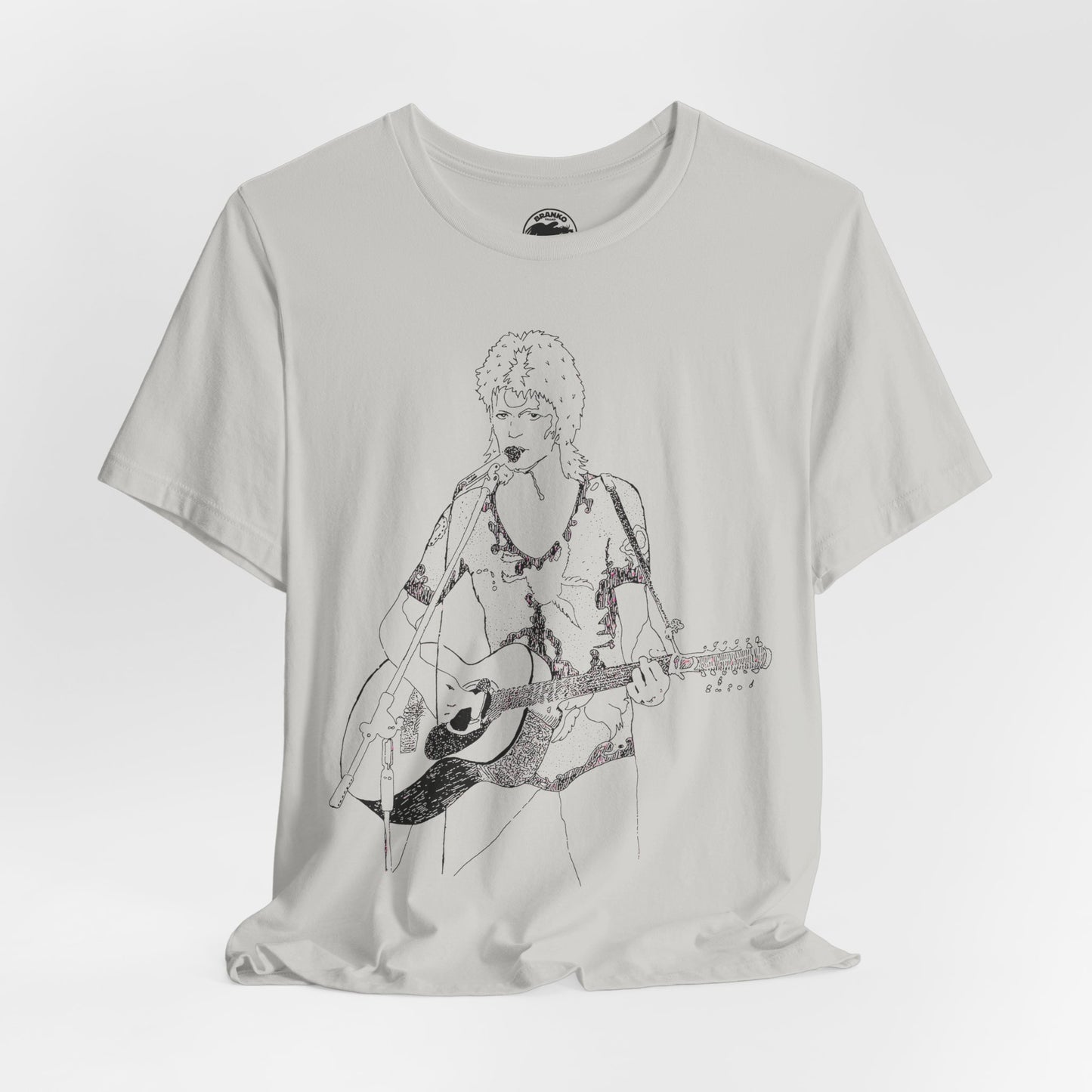 David Bowie (Ziggy Stardust Illustration from Spiders from Mars Tour/David Bowie Shirt)