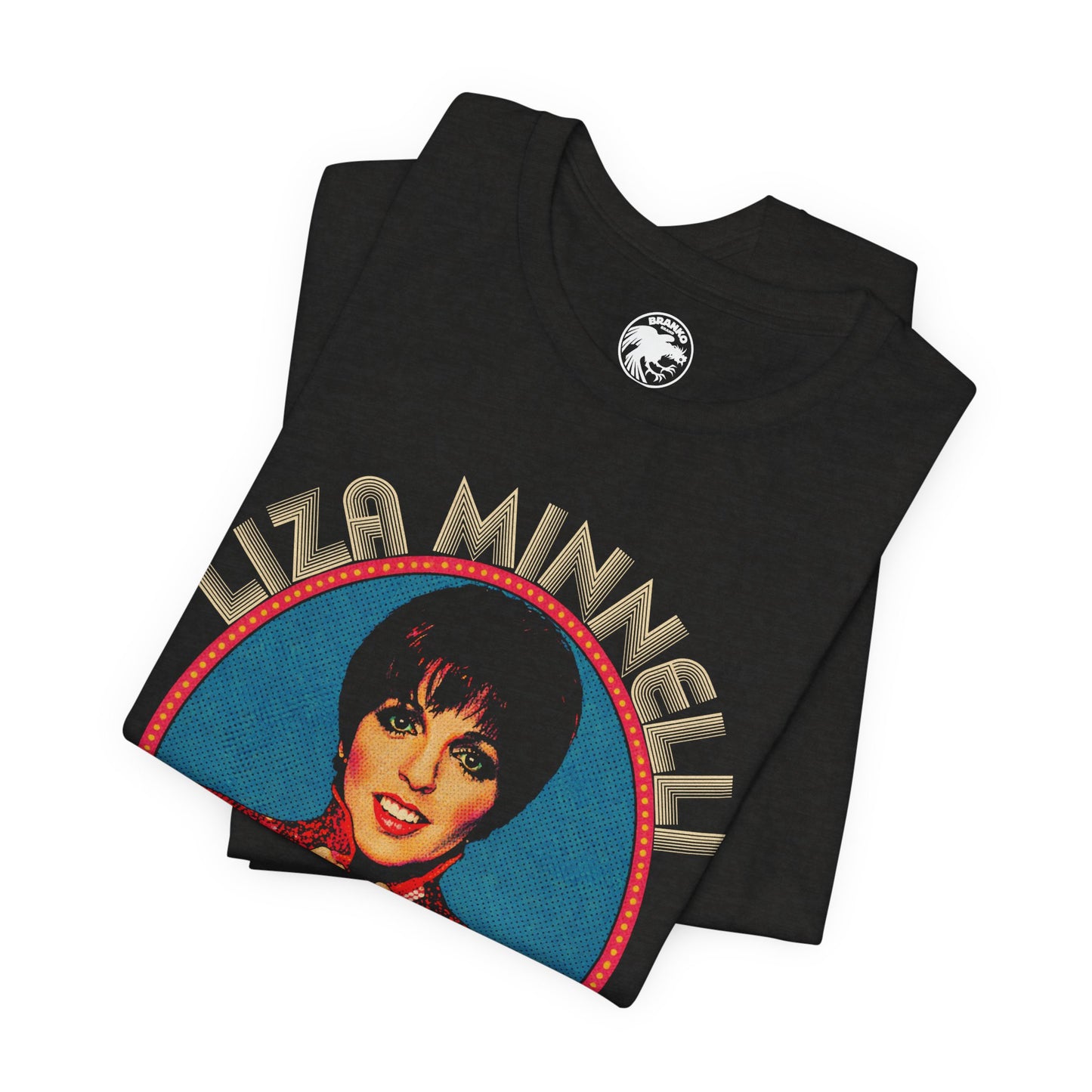 Liza Minnelli (Replica 70's Souvenir Shirt/Pop Art Style with Vintage Print Effect/Liza Minnelli Shirt)