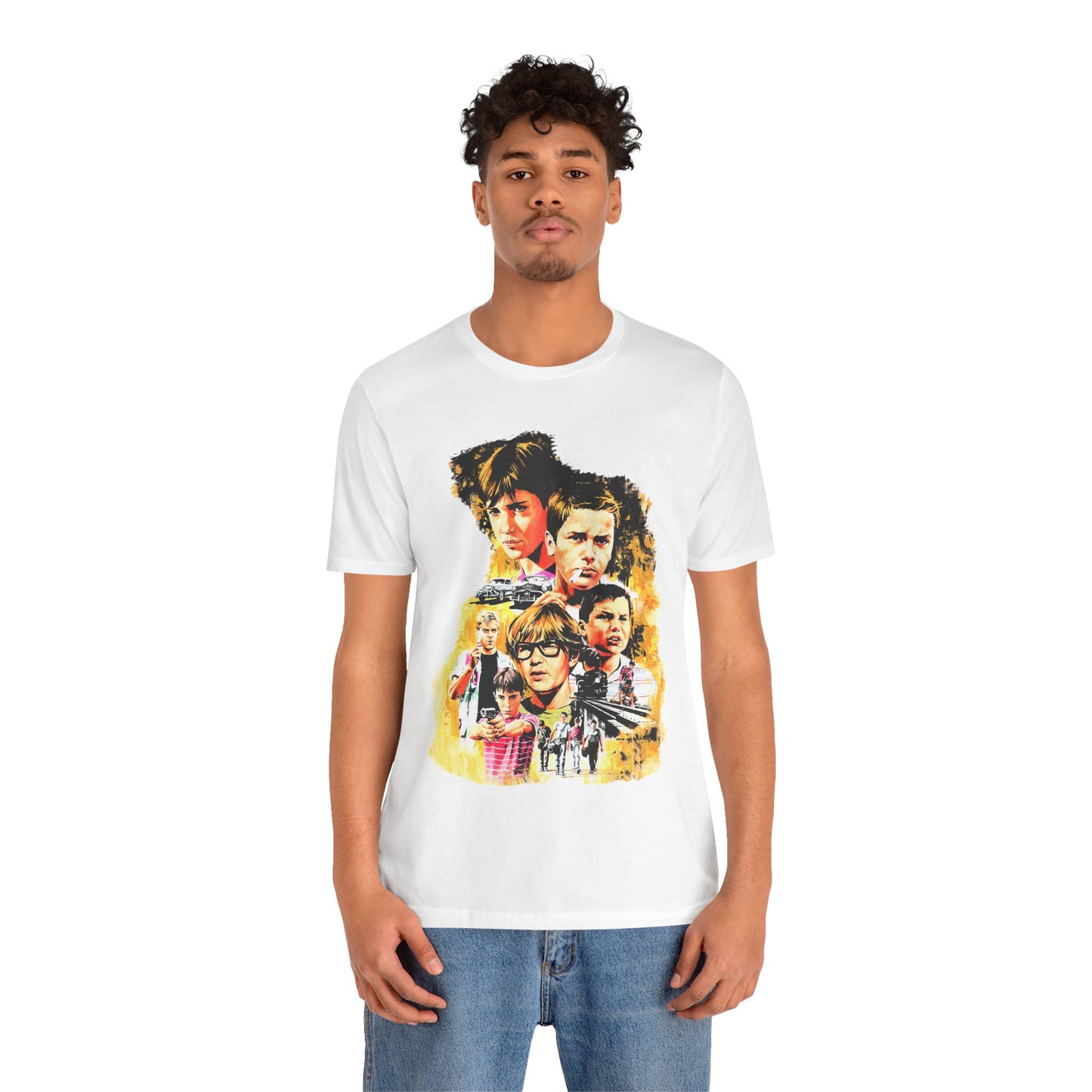 Stand by Me (Graphic with Vintage Print Effect/Stand by Me Shirt/Wil Wheaton, River Phoenix, Corey Feldman,Jerry O'Connell/Rob Reiner)