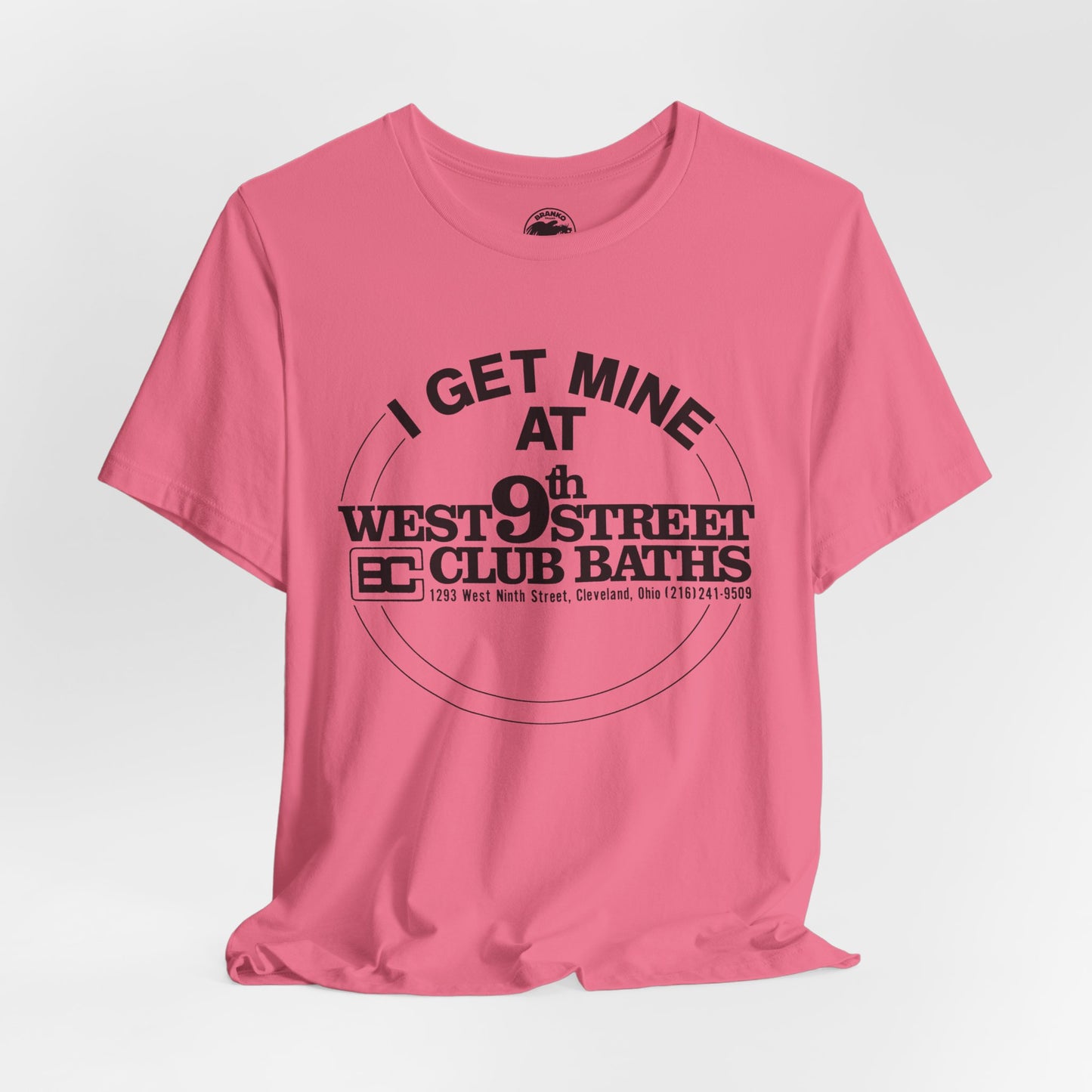 West 9th Street Club Baths Cleveland (Replica Late 70's Promo Shirt for Cleveland Club Bath Location)