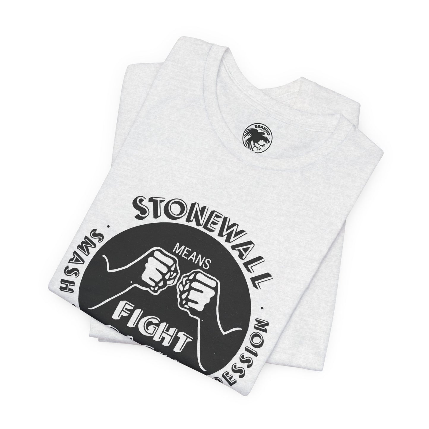 Stonewall Means Fight Back!  (Replica Gay & Lesbian Rights Protest Tee/YAWF)