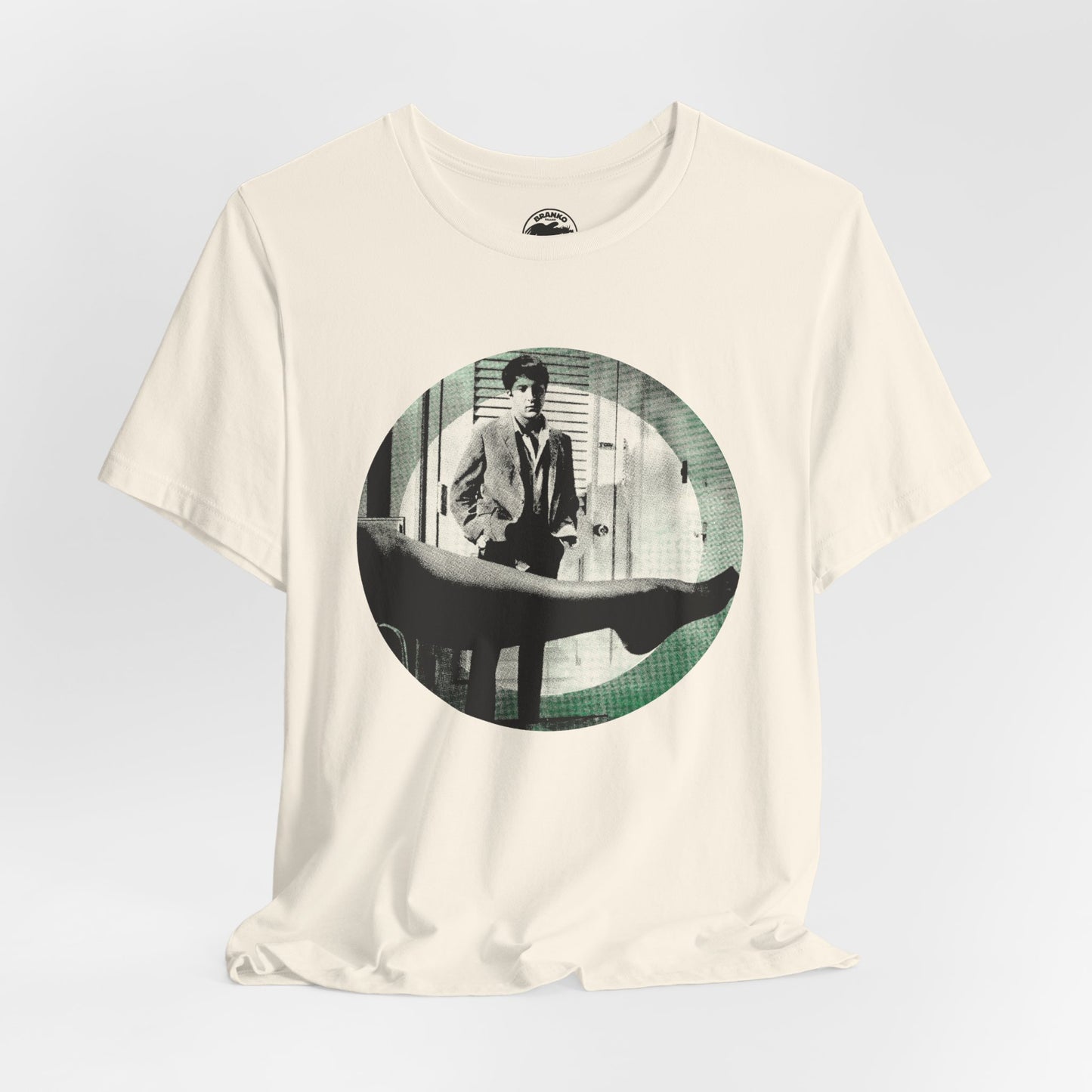 The Graduate (Mod Circle Graphic with Vintage Print Effect/Dustin Hoffman/Anne Bancroft/Mrs. Robinson)