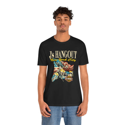 J’s Hangout New York City (NYC Gay Leather Bar/1970s–1980s/Replica Promo Shirt)