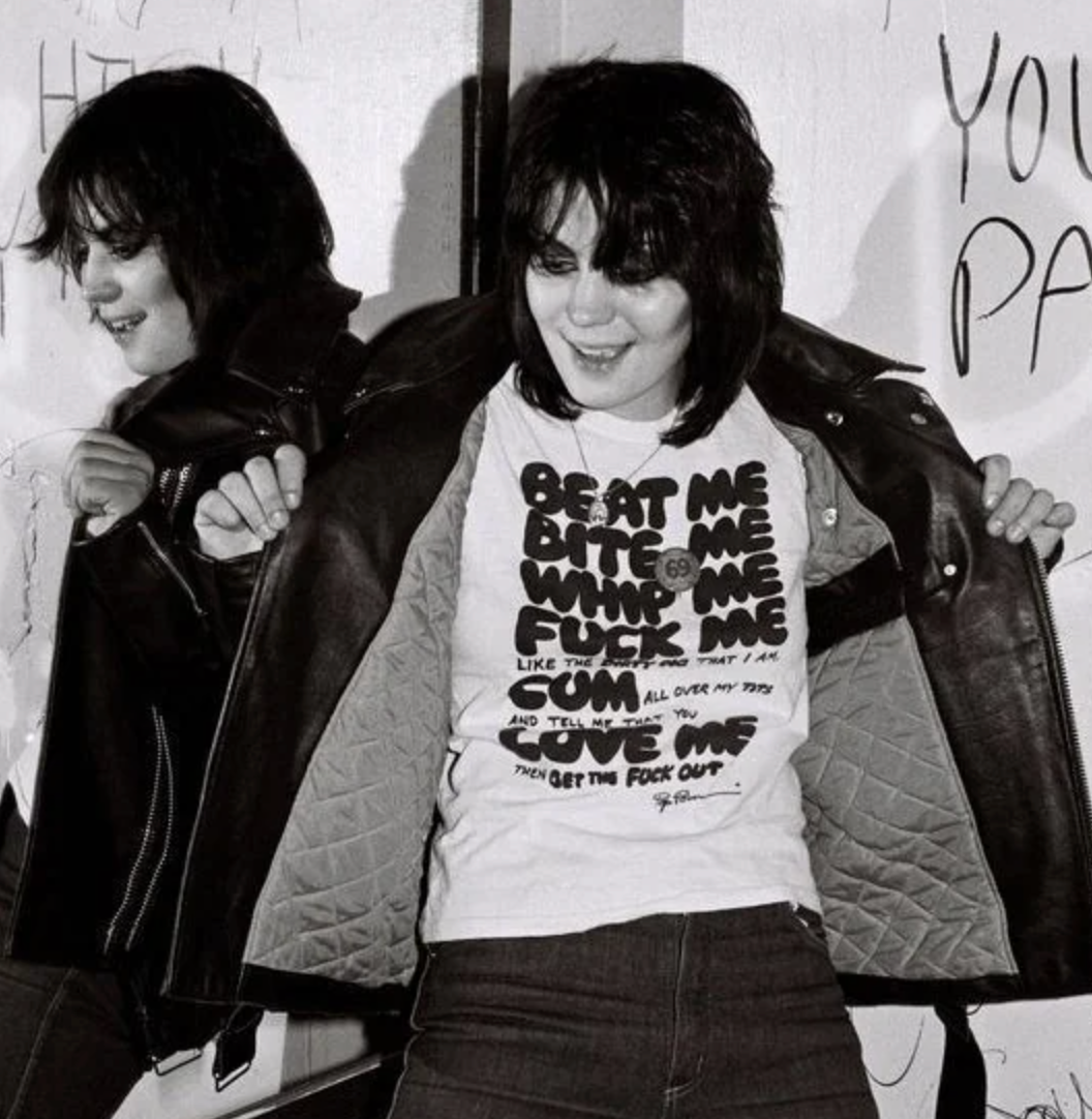 Beat Me. Bite Me. Whip Me... (Replica Iconic Punk Tee as Worn by Joan Jett and Adam Ant/Graphic with Vintage Print Effect)