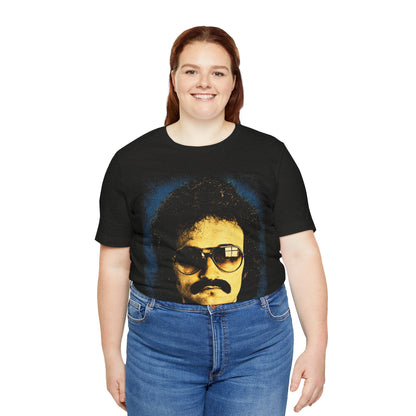 Giorgio Moroder (Large Face Graphic with Vintage Rock Tee Print Effect)