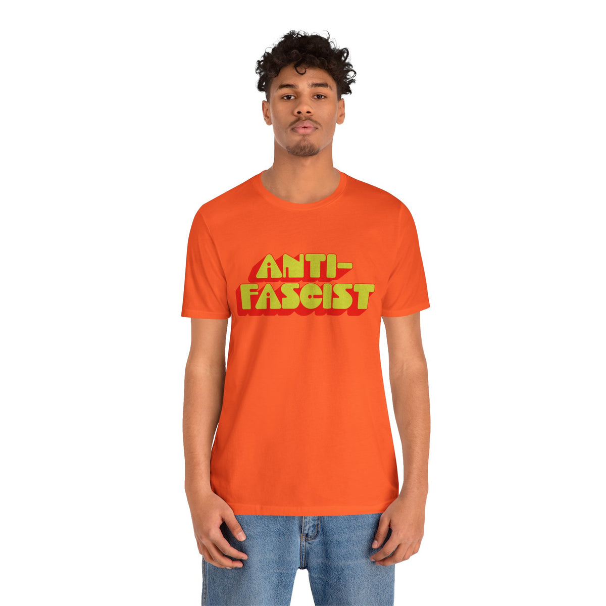 Anti-Fascist (70's Font with Vintage Print Effect)