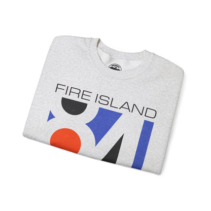 Fire Island Pines (Replica 1984 Souvenir Sweatshirt/Fire Island, New York/Graphic with Vintage Print Effect)