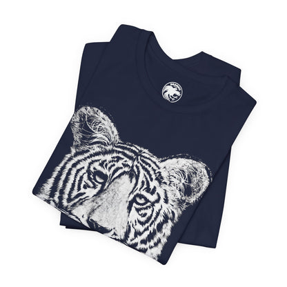 White Bengal Tiger (Replica 90's Tiger Shirt/Oversized Graphic with Vintage Print Effect)