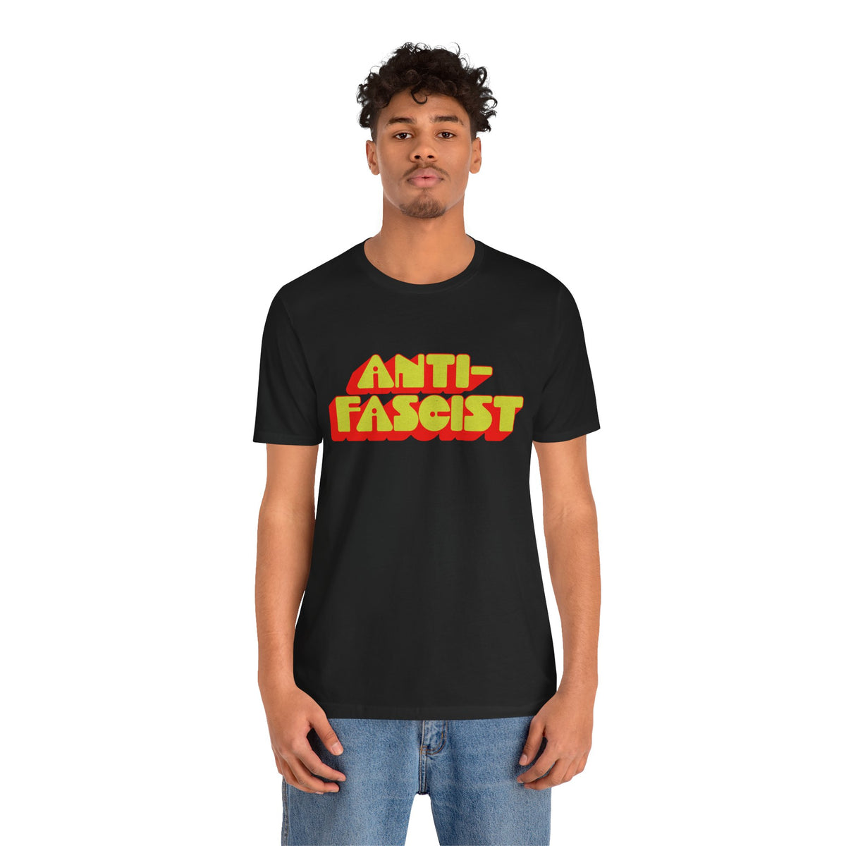 Anti-Fascist (70's Font with Vintage Print Effect)