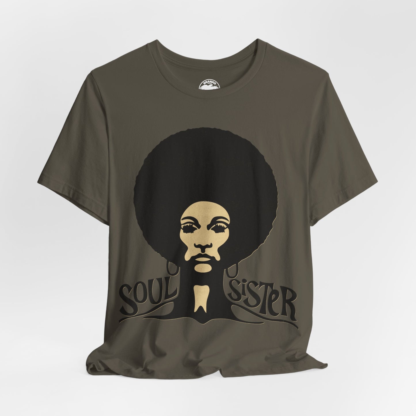 Soul Sister (Graphic from 70's Blacklight Poster/Vintage Print Effect/Black Pride Shirt)