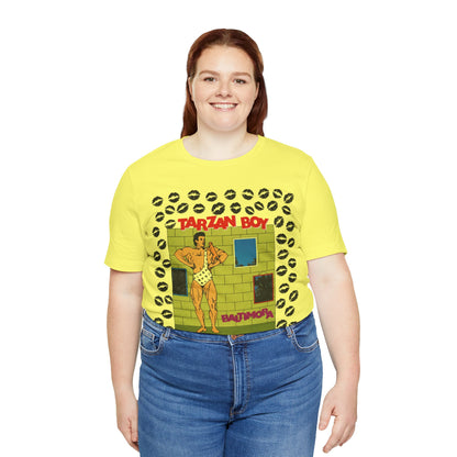 Tarzan Boy (Oversized Covert Art Graphic with Vintage Print Effect/Baltimora Tarzan Boy Shirt)