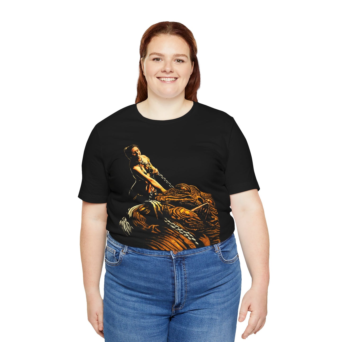 Princess Leia / Jabba Replica Tee (Princess Leia Choking Jabba the Hutt/Fuck the Patriarchy/Star Wars Shirt)