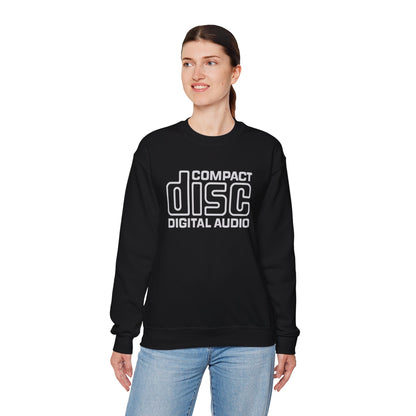Compact Disc Logo Sweatshirt (Graphic Logo with Vintage Print Effect)