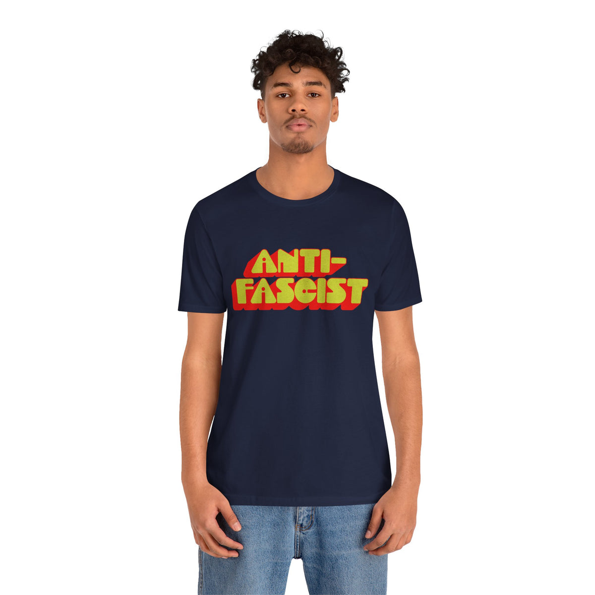 Anti-Fascist (70's Font with Vintage Print Effect)