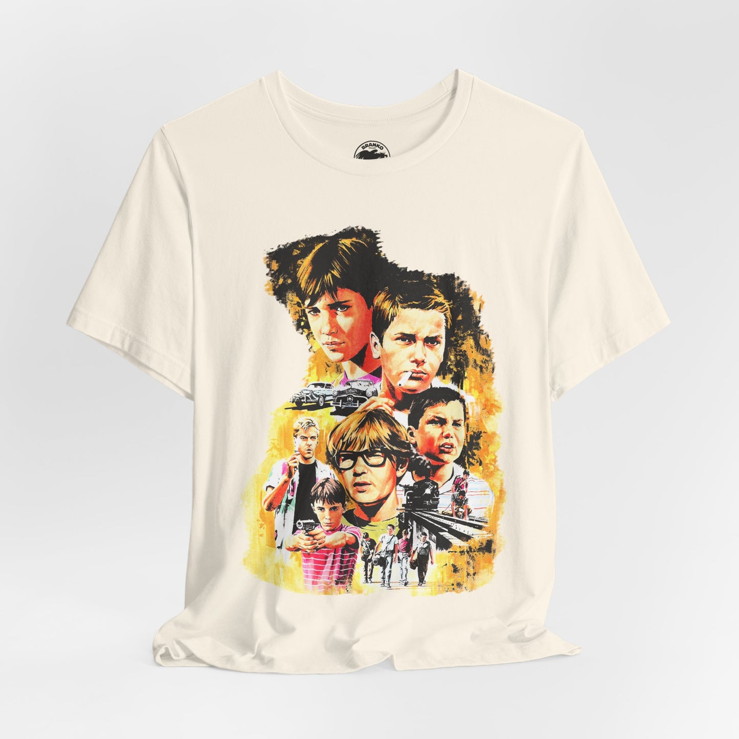 Stand by Me (Graphic with Vintage Print Effect/Stand by Me Shirt/Wil Wheaton, River Phoenix, Corey Feldman,Jerry O'Connell/Rob Reiner)