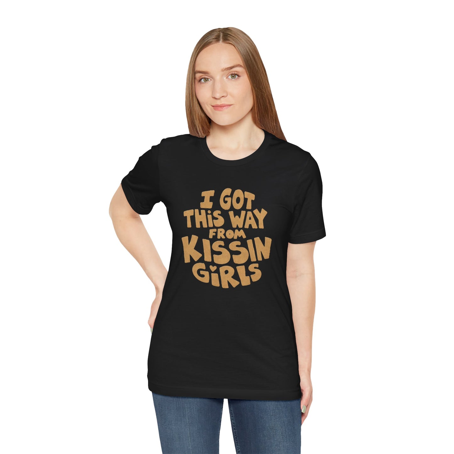 I Got This Way From Kissin’ Girls  (Replica 70's Lesbian Pride Shirt)