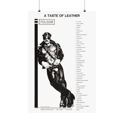 A Taste of Leather (San Francisco Leather & Sex Shop Poster/1978-1984)
