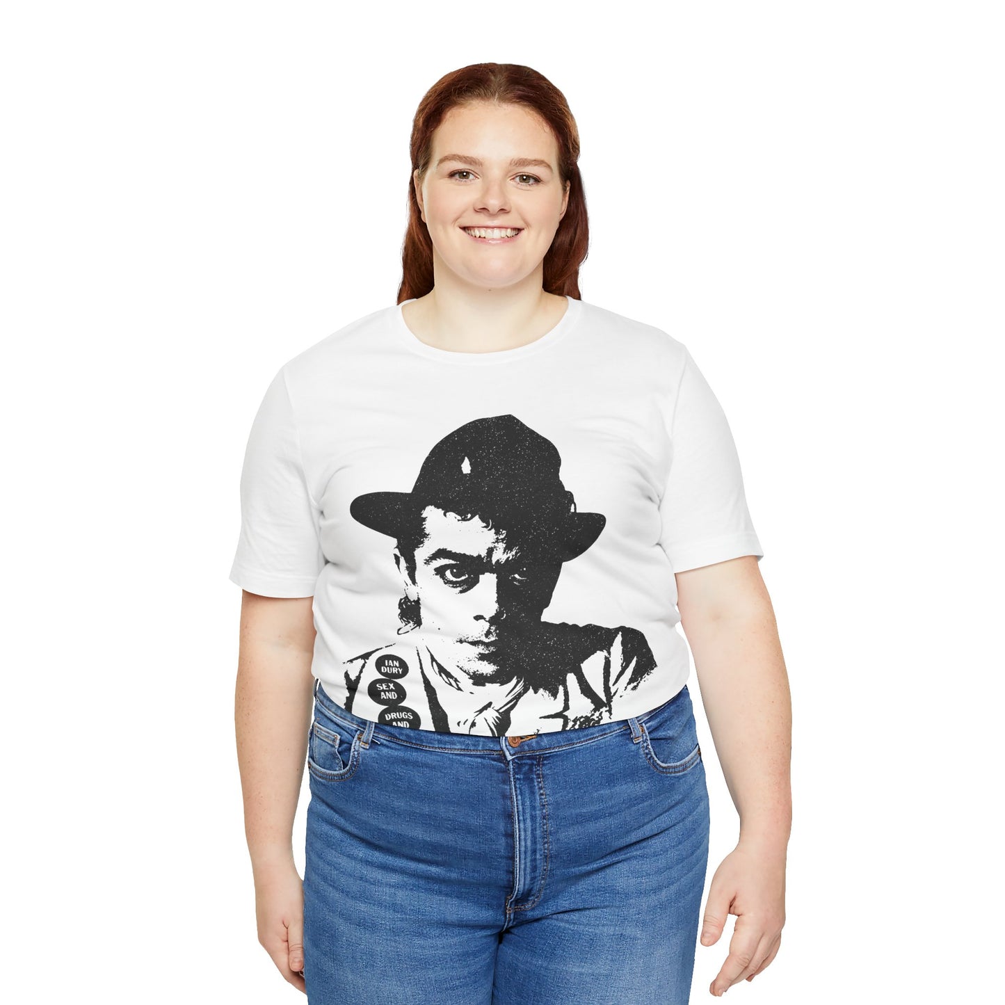 Ian Dury (Replica Sex and Drugs and Rock n' Roll Promo Tee/1977)