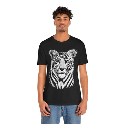 White Bengal Tiger (Replica 90's Tiger Shirt/Oversized Graphic with Vintage Print Effect)