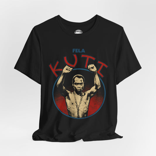 Fela Kuti (70's Style Shirt with Vintage Print Effect/Afrobeat/Nigeria)