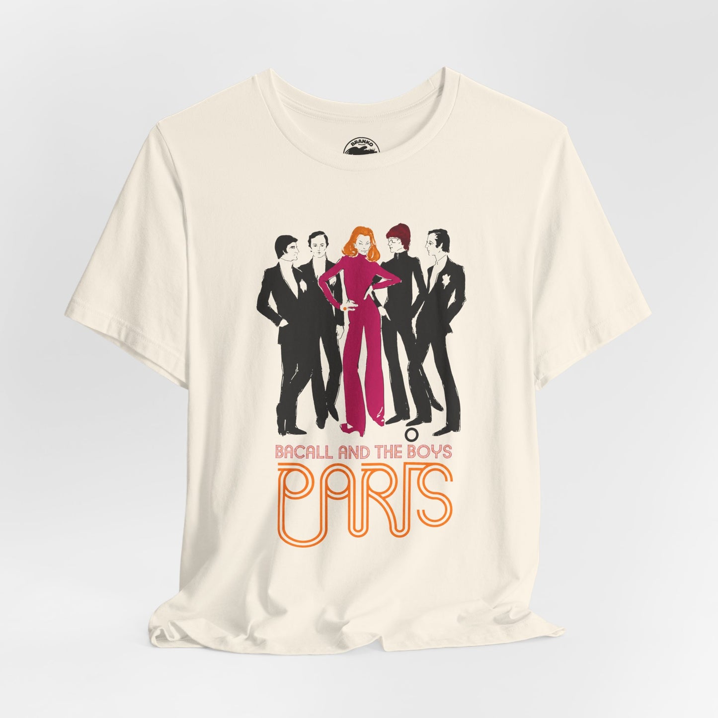 Bacall and the Boys (Promo Graphic/Lauren Bacall,Yves Saint Laurent, Pierre Cardin, Giorgio Armani, Emanuel Ungaro, and Marc Bohan)