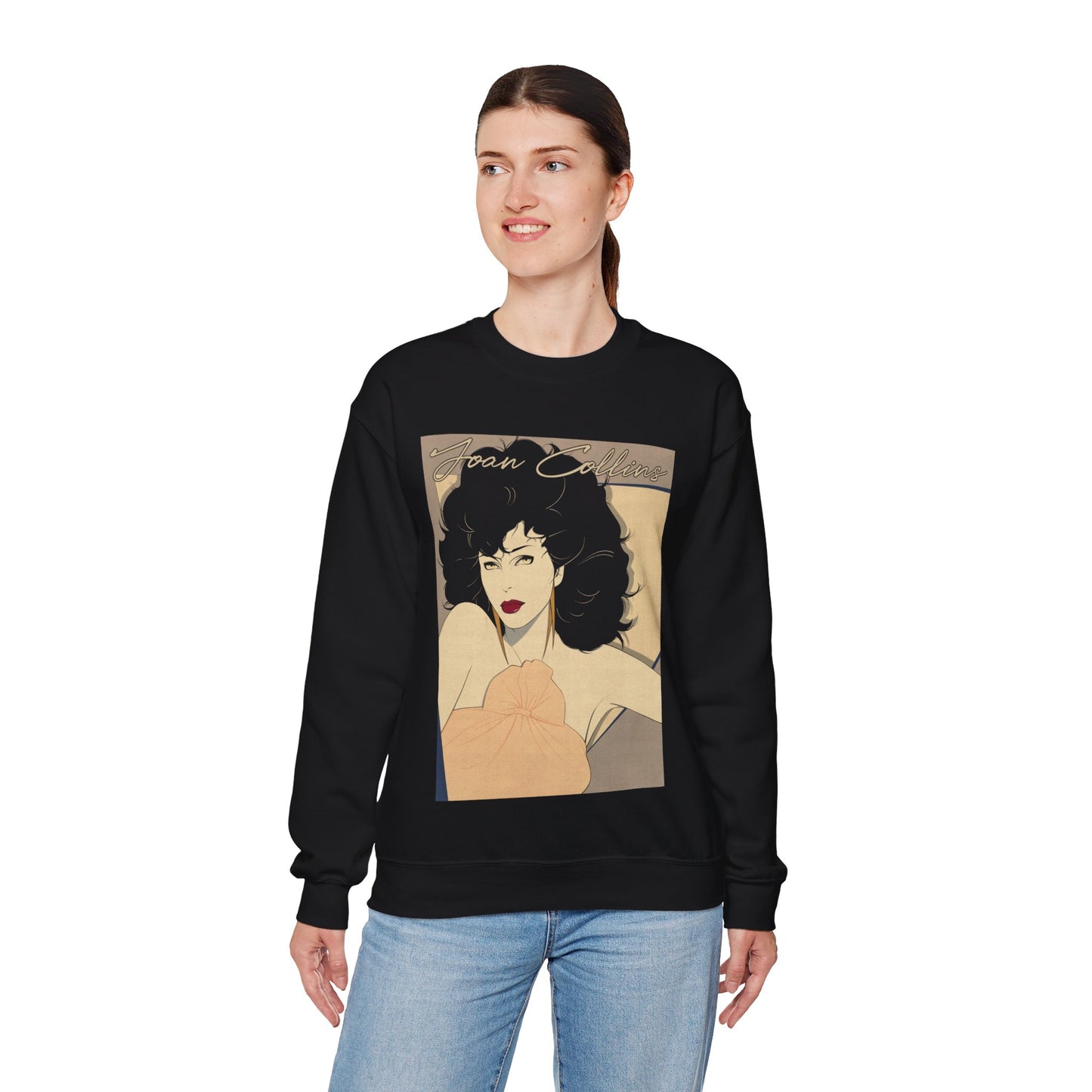 Joan Collins by Patrick Nagel – Sweatshirt (80's Portrait with Vintage Print Effect)